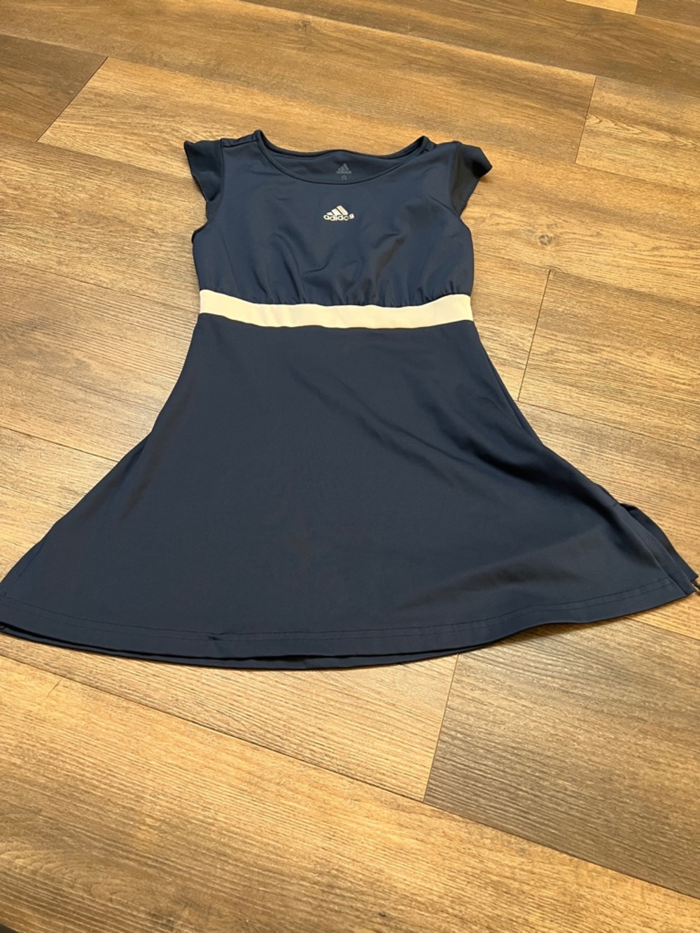 adidas Navy Dress with White Waistband for Girls